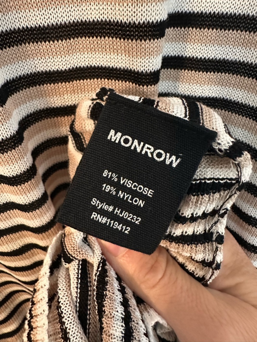 NWT Monrow Stripe Sweater Cardigan M - Picture 10 of 10